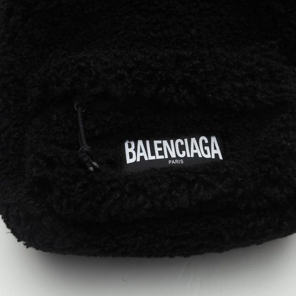 Balenciaga Fluffy Faux-Fur Shearling Black Backpack main image 7